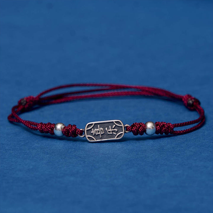 Buddha Stones Handgemachtes Armband aus 925er Sterlingsilber Friedens- und Freuden-Schutzzubehör - image 2
