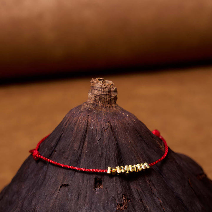 Buddha Stones , handgefertigt, 925er Sterlingsilber, kleine Stücke, Schutz, geflochtenes, ultradünnes Seilarmband