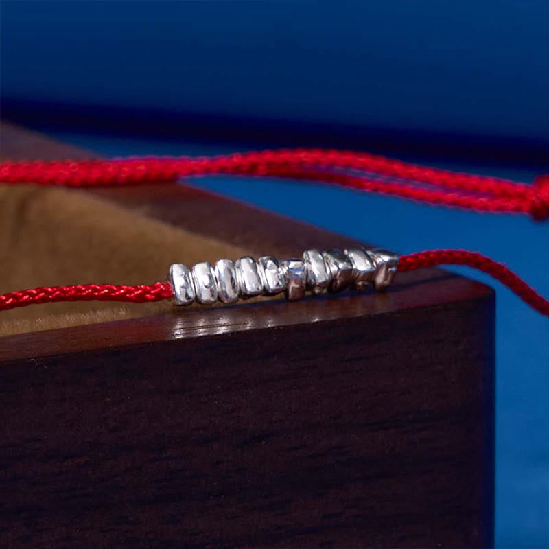 Buddha Stones , handgefertigt, 925er Sterlingsilber, kleine Stücke, Schutz, geflochtenes, ultradünnes Seilarmband - image 16