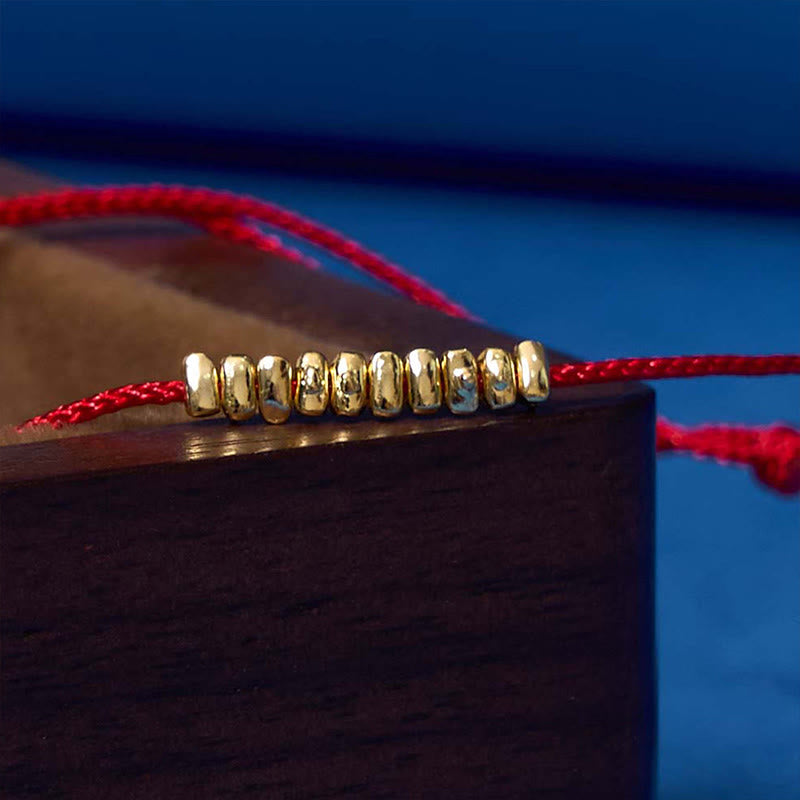 Buddha Stones , handgefertigt, 925er Sterlingsilber, kleine Stücke, Schutz, geflochtenes, ultradünnes Seilarmband