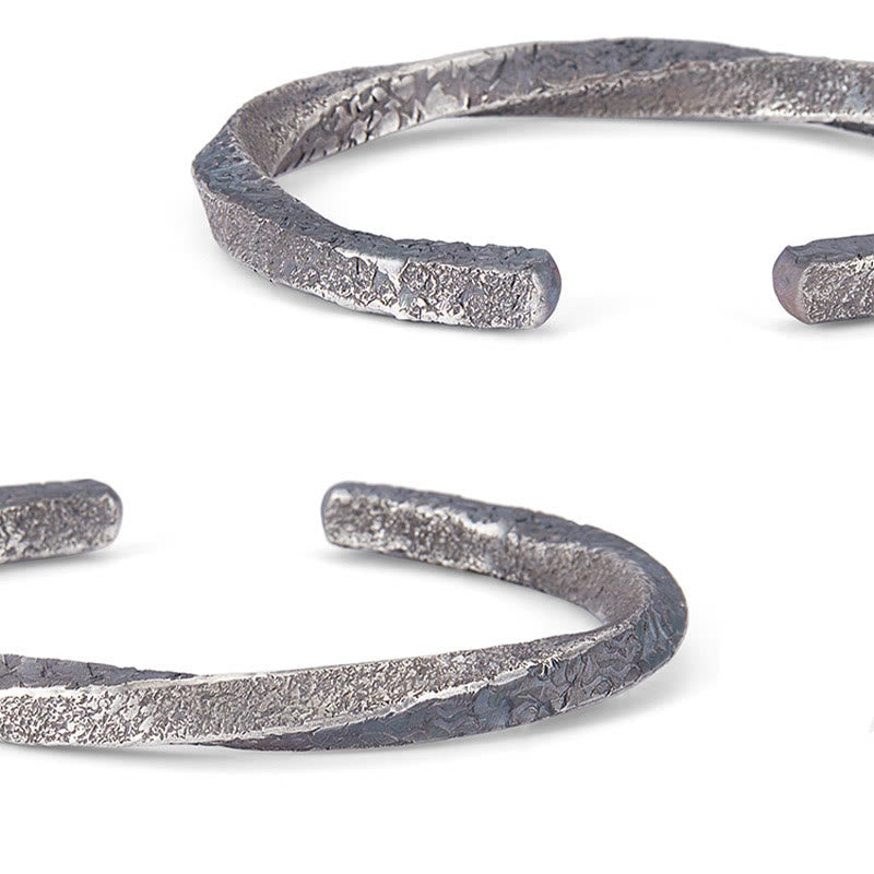 Buddha Stones Retro 999 Sterling Silber Möbius Loop Ewige Liebe Manschettenarmband Armreif - image 12