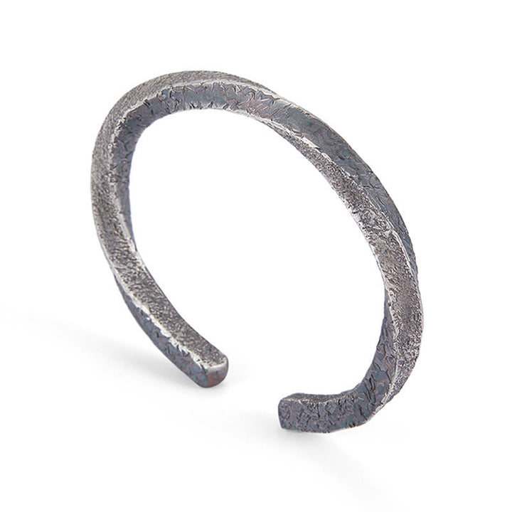 Buddha Stones Retro 999 Sterling Silber Möbius Loop Ewige Liebe Manschettenarmband Armreif - image 2