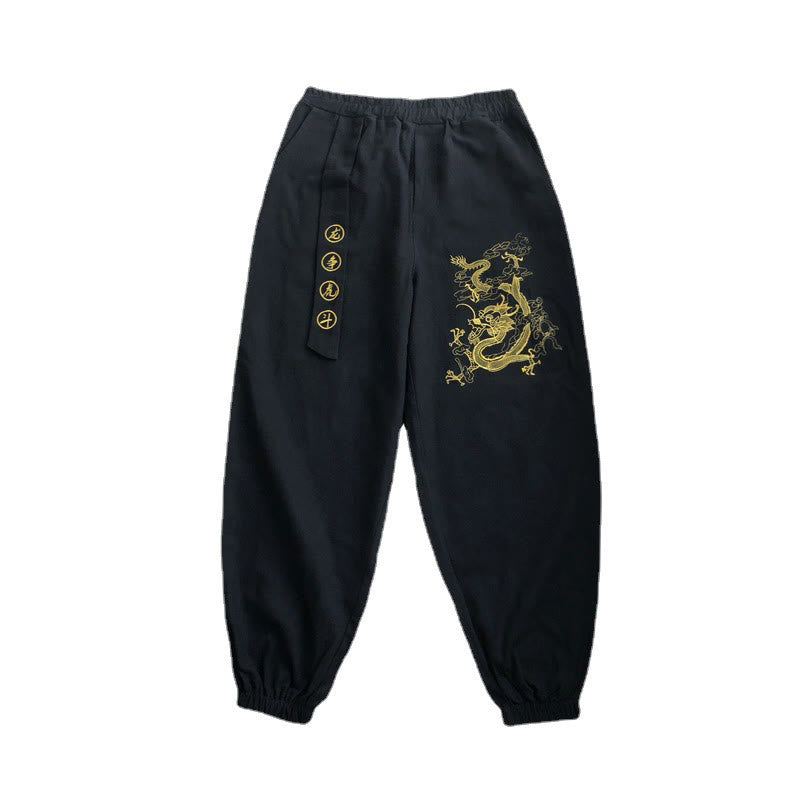 Buddha Stones, glückverheißende Wolken, Drachen, Baumwolle, Herrenhose mit Taschen - image 6