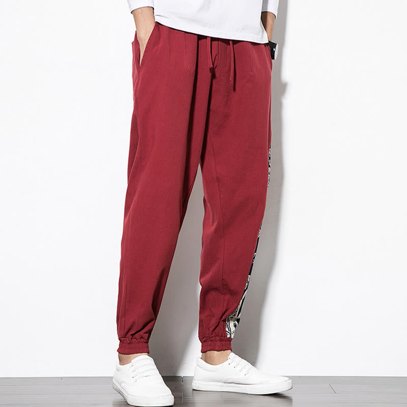 Buddha Stones Sommer Drachenwellen Baumwolle Herrenhose mit Taschen - image 25