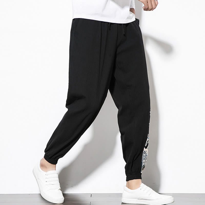 Buddha Stones Sommer Drachenwellen Baumwolle Herrenhose mit Taschen - image 11