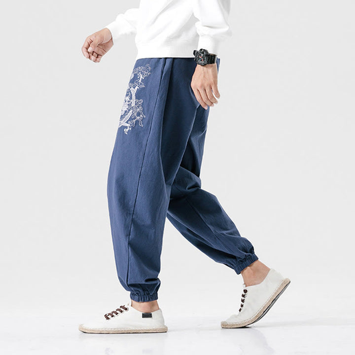 Buddha Stones, glückverheißende Wolken, Drachen, Baumwolle, Herrenhose mit Taschen - image 12