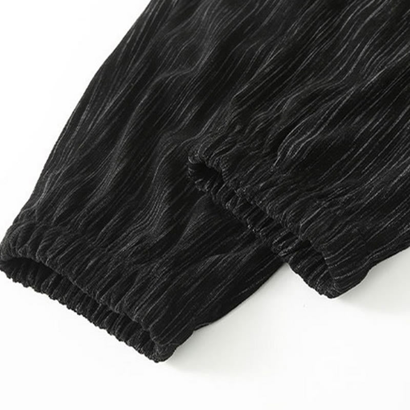 Buddha Stones PLUS SIZE Sommerhose mit einfarbigem Design und Kordelzug für Herren mit geradem Bein und Taschen - image 9