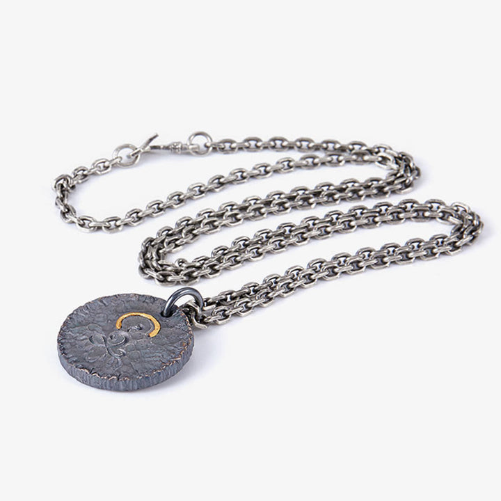 Buddha Stones ​​999 Sterling Silber 999 Gold 925 Sterling Silber Buddha Statue Lotus Halskette Anhänger - image 8