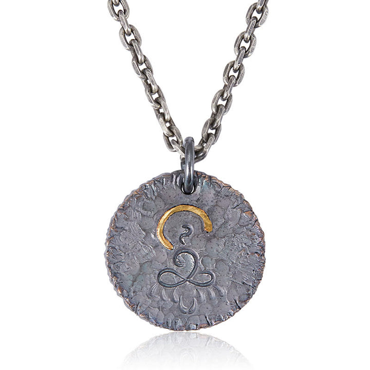 Buddha Stones ​​999 Sterling Silber 999 Gold 925 Sterling Silber Buddha Statue Lotus Halskette Anhänger - image 6
