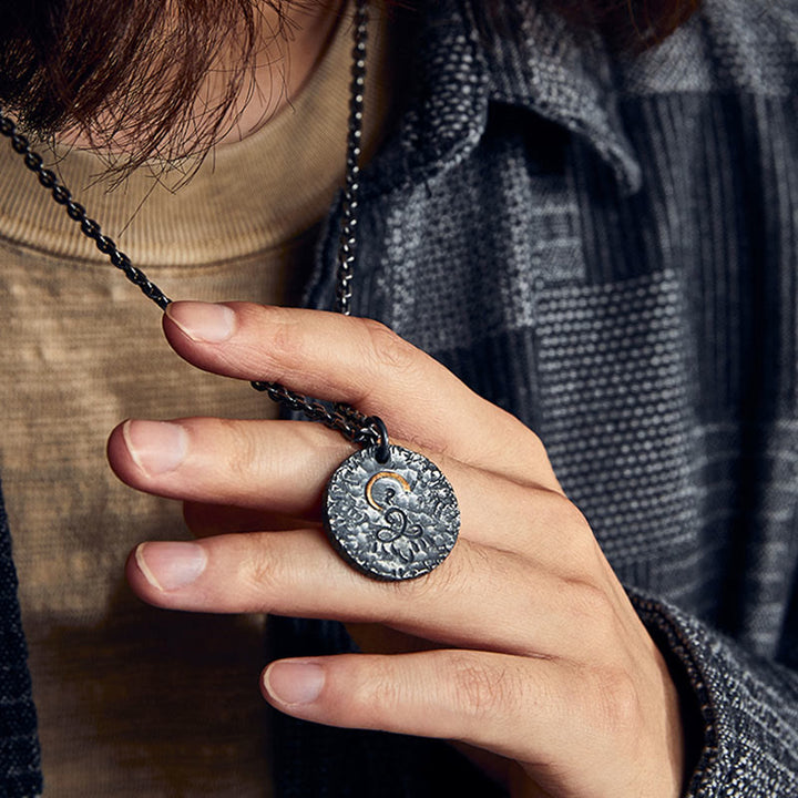 Buddha Stones ​​999 Sterling Silber 999 Gold 925 Sterling Silber Buddha Statue Lotus Halskette Anhänger - image 1