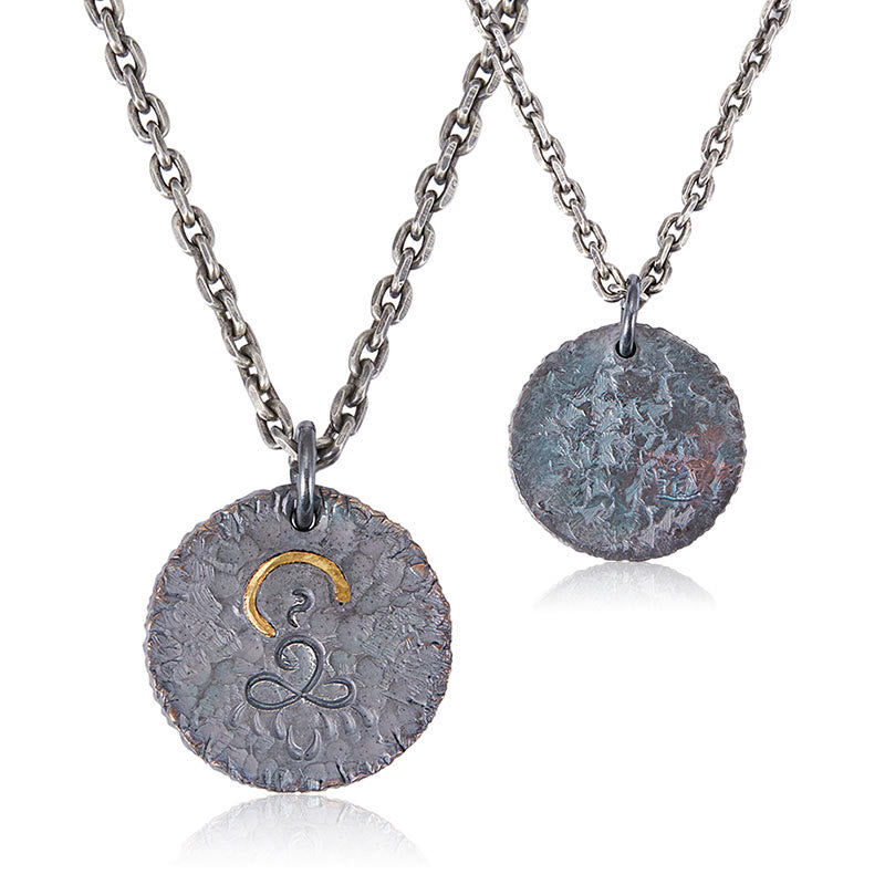 Buddha Stones ​​999 Sterling Silber 999 Gold 925 Sterling Silber Buddha Statue Lotus Halskette Anhänger - image 8