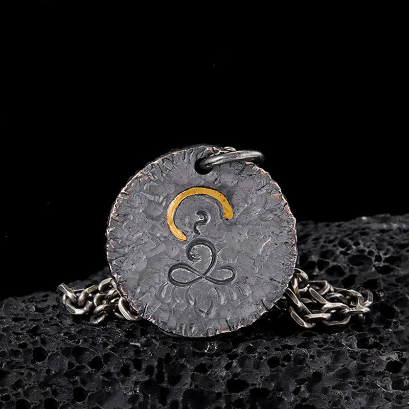 Buddha Stones ​​999 Sterling Silber 999 Gold 925 Sterling Silber Buddha Statue Lotus Halskette Anhänger - 999 Sterling Silber (Lotus & Buddha) - image 0