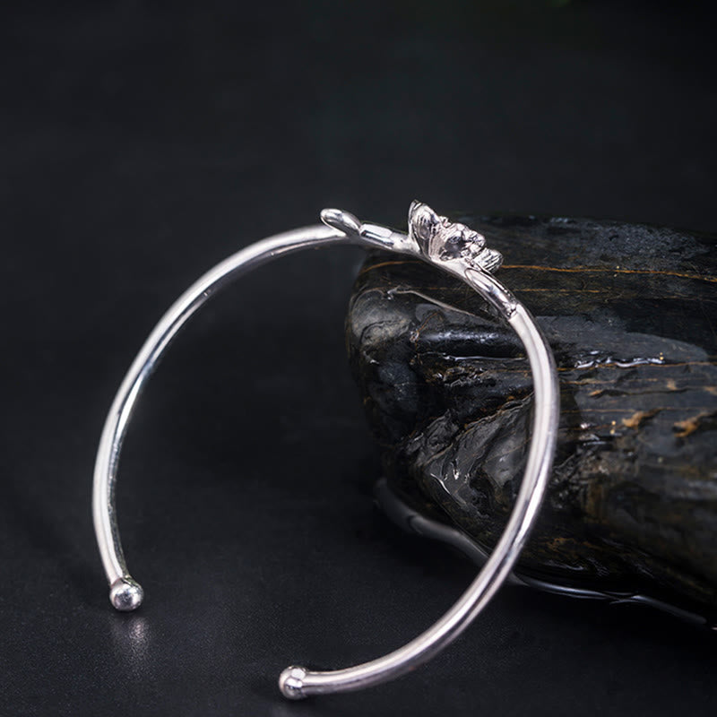 Buddha Stones 925 Sterling Silber Kirschblüte Glücksarmband Armreif - image 9