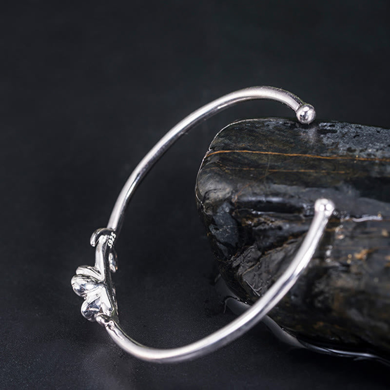 Buddha Stones 925 Sterling Silber Kirschblüte Glücksarmband Armreif - image 8