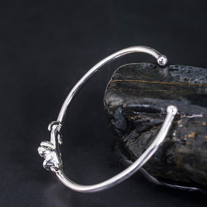 Buddha Stones 925 Sterling Silber Kirschblüte Glücksarmband Armreif - image 8