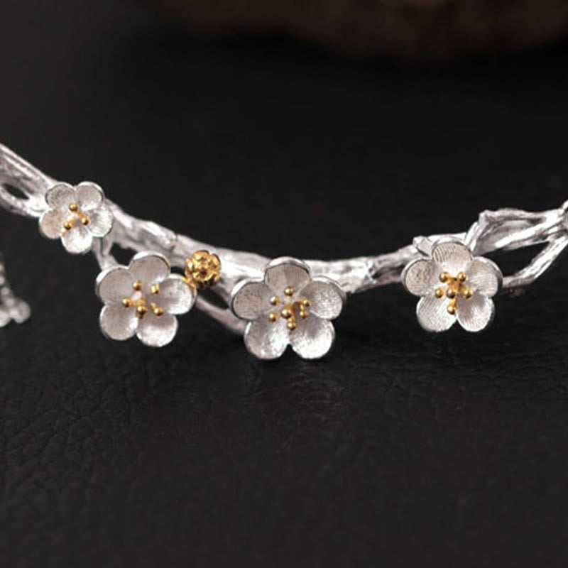 Buddha Stones 925 Sterling Silber Plum Bossom Schutz Halskette Anhänger - image 10