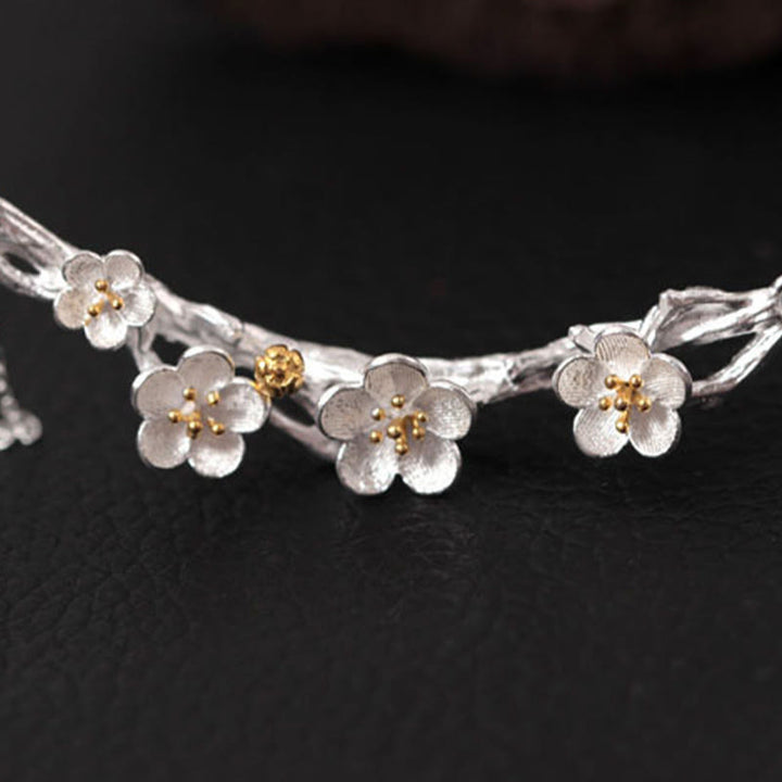 Buddha Stones 925 Sterling Silber Plum Bossom Schutz Halskette Anhänger - image 10