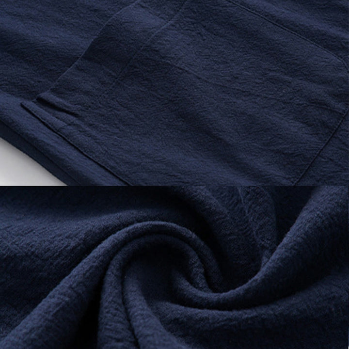 Buddha Stones Frosch-Knopf Tang Langarmhemd Hose Herrenanzug - image 12