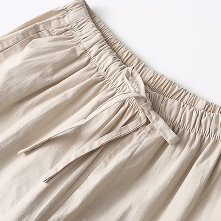 Buddha Stones Tang Froschknopf Dreiviertelärmel Hemd Weite Hose Baumwolle Leinen Herrenanzug - image 14