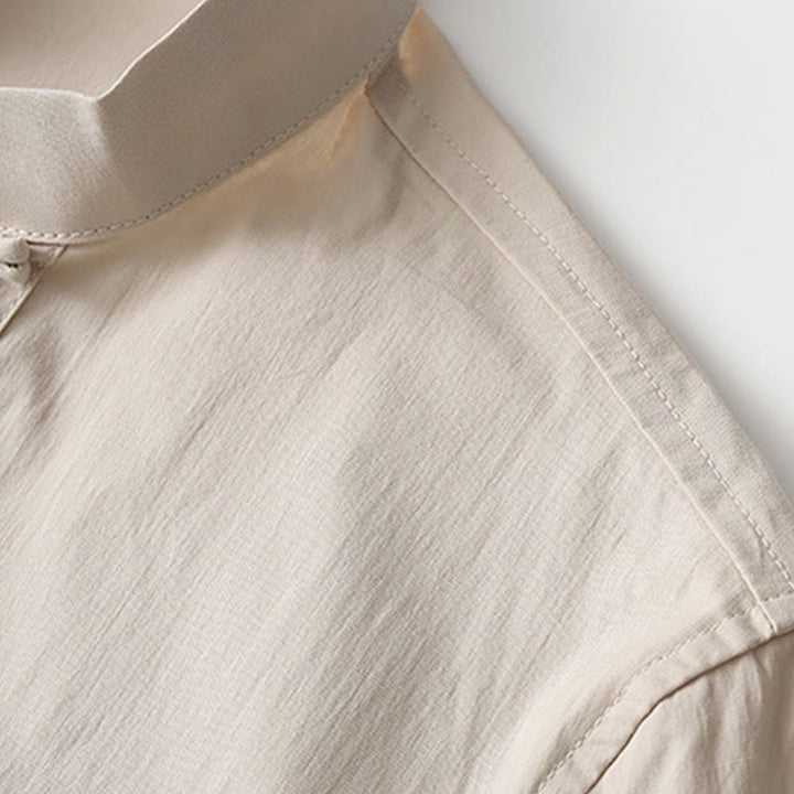 Buddha Stones Tang Froschknopf Dreiviertelärmel Hemd Weite Hose Baumwolle Leinen Herrenanzug - image 10