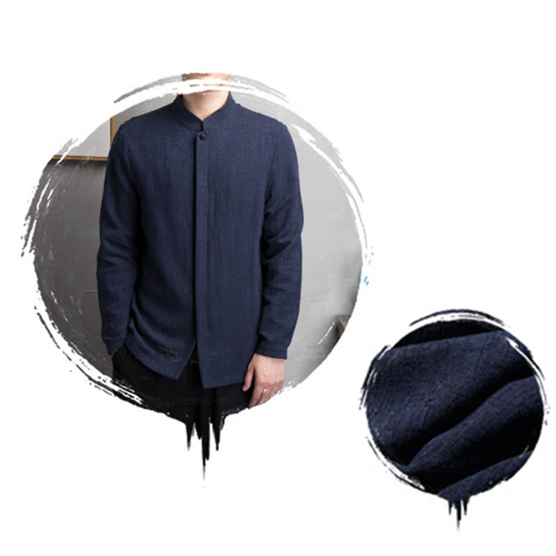 Buddha Stones, einfarbige chinesische Tang-Anzugjacke, Herrenbekleidung - image 15