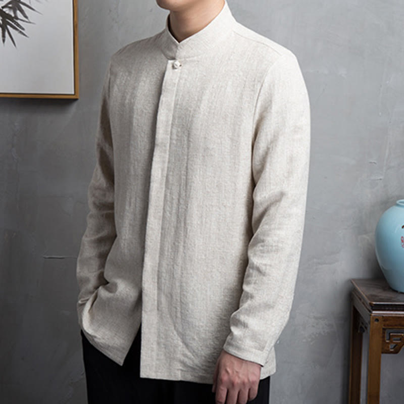 Buddha Stones, einfarbige chinesische Tang-Anzugjacke, Herrenbekleidung - image 1