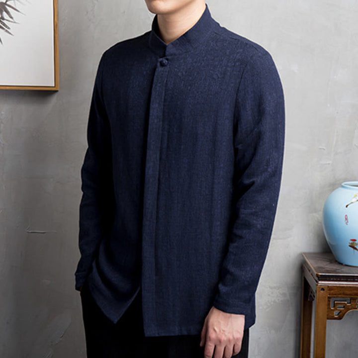 Buddha Stones, einfarbige chinesische Tang-Anzugjacke, Herrenbekleidung - image 13