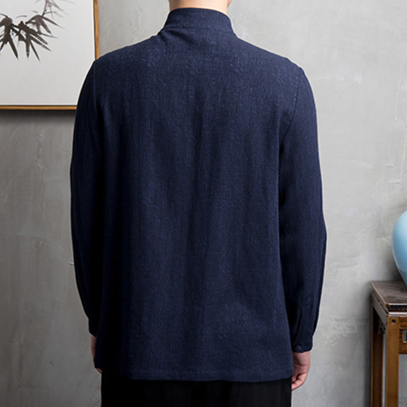 Buddha Stones, einfarbige chinesische Tang-Anzugjacke, Herrenbekleidung - image 14