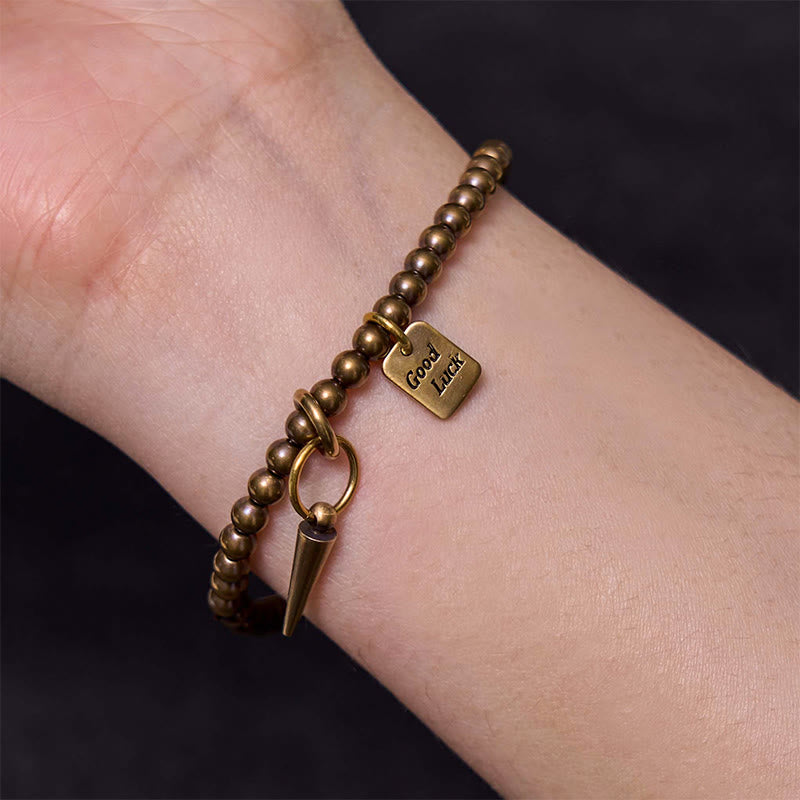 Buddha Stones, Vintage-Armband mit Kupfer-Messing-Perlen, Glücks-Balance - image 8