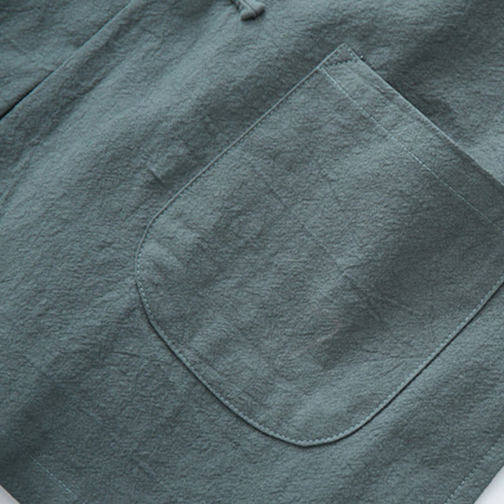 Buddha Stones Tang Frosch-Knopf Langarmhemd Baumwolle Herrenbekleidung - image 11