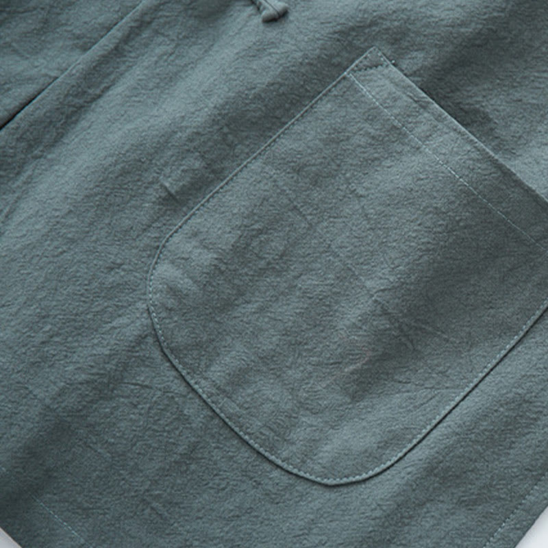 Buddha Stones Tang Frosch-Knopf Langarmhemd Baumwolle Herrenbekleidung - image 11