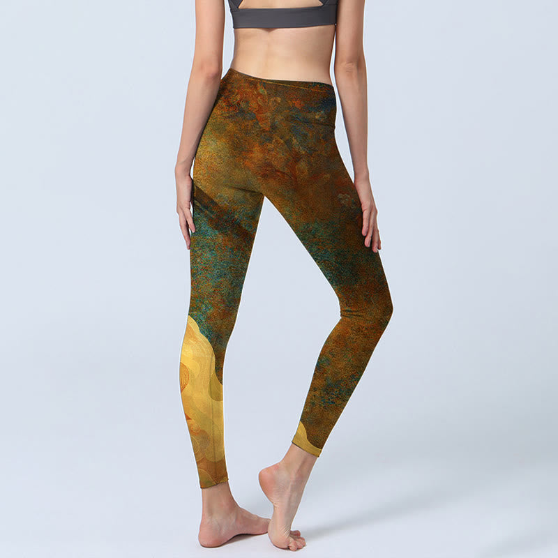 Buddha Stones, glückverheißende Wolken, Druck, Lycra-Stoff, Fitness-Leggings, Damen-Yogahose