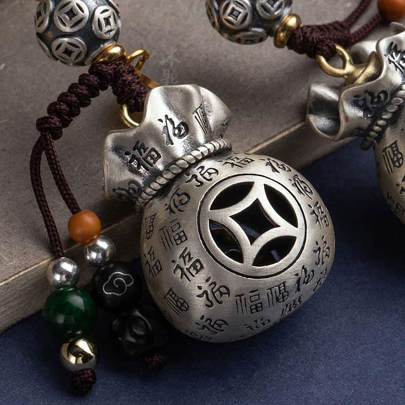 Buddha Stones Fu Charakter Geld Tasche Geld machen jeden Tag Glück Schlüsselanhänger