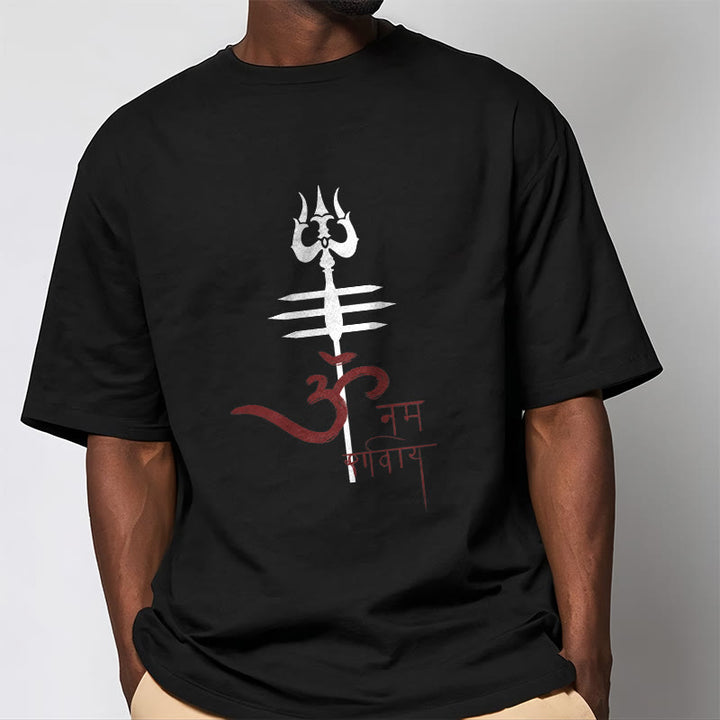 Buddha Stones OM NAMAH SHIVAYA Trident Baumwoll-T-Shirt - image 4