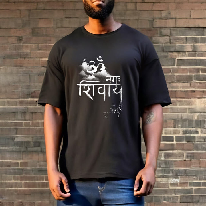 Buddha Stones OM NAMAH SHIVAYA Berg Baumwolle T-shirt