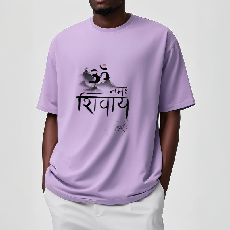 Buddha Stones OM NAMAH SHIVAYA Berg Baumwolle T-shirt