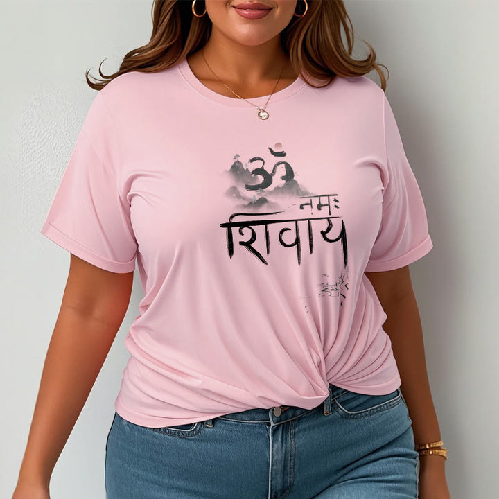 Buddha Stones OM NAMAH SHIVAYA Berg Baumwolle T-shirt