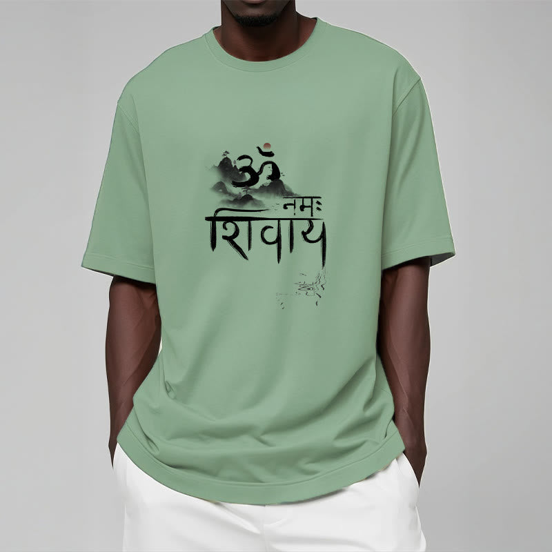 Buddha Stones OM NAMAH SHIVAYA Berg Baumwolle T-shirt