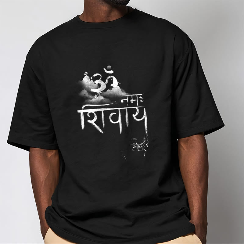 Buddha Stones OM NAMAH SHIVAYA Berg Baumwolle T-shirt