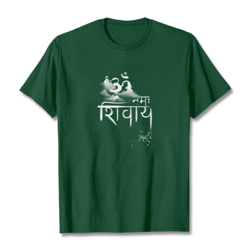 Buddha Stones OM NAMAH SHIVAYA Berg Baumwolle T-shirt