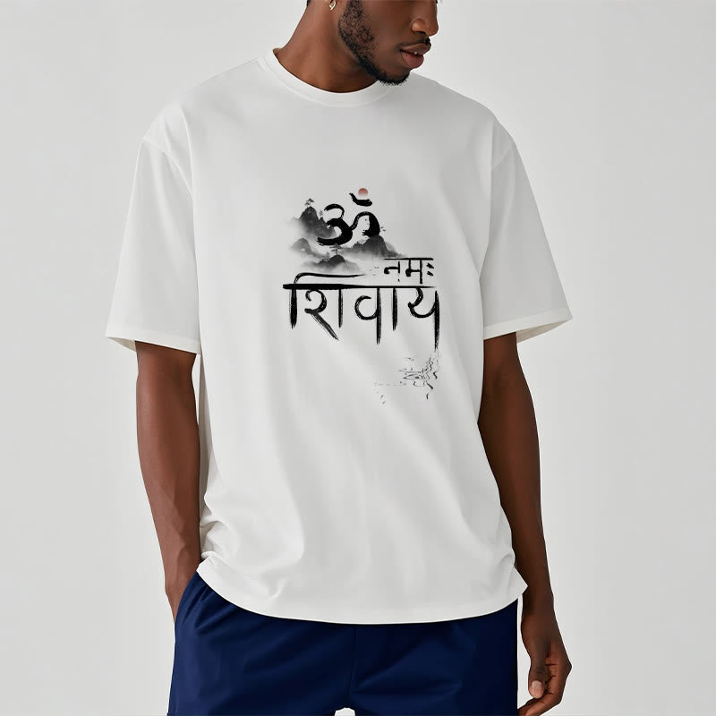 Buddha Stones OM NAMAH SHIVAYA Berg Baumwolle T-shirt