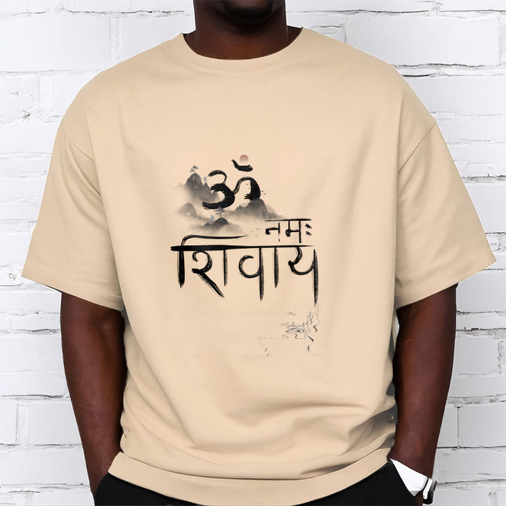 Buddha Stones OM NAMAH SHIVAYA Berg Baumwolle T-shirt