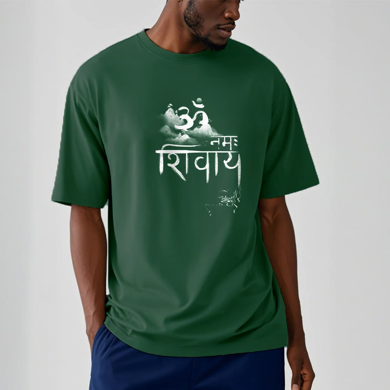 Buddha Stones OM NAMAH SHIVAYA Berg Baumwolle T-shirt