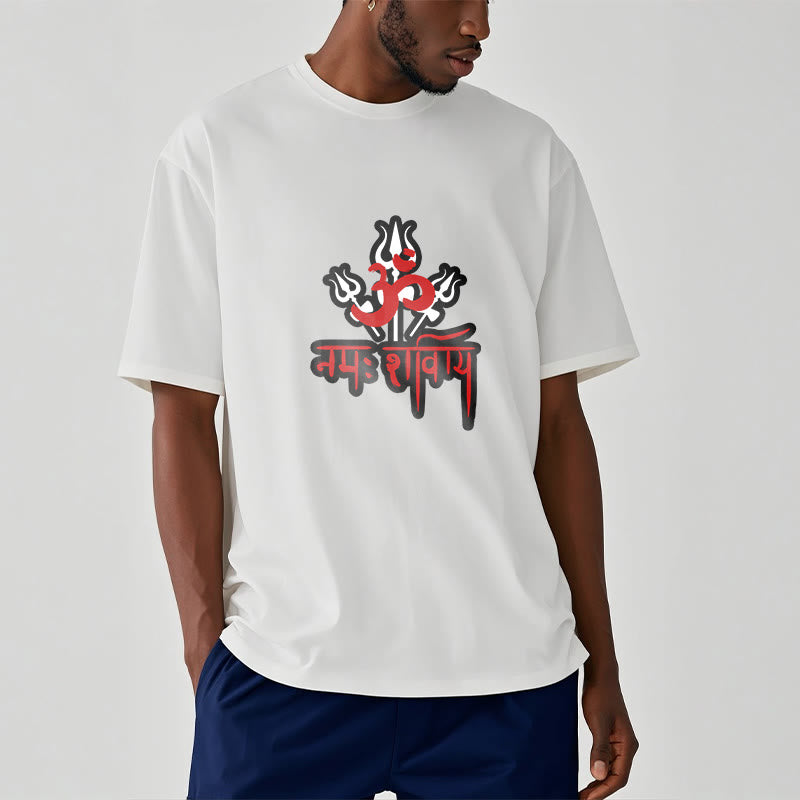 Buddha Stones OM NAMAH SHIVAYA Three Tridents Baumwoll-T-Shirt - image 7