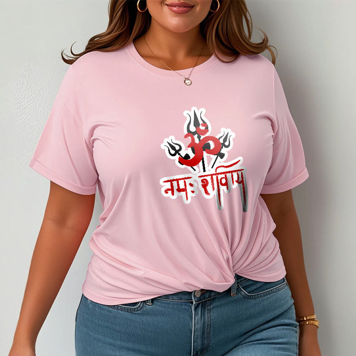 Buddha Stones OM NAMAH SHIVAYA Three Tridents Baumwoll-T-Shirt - image 11