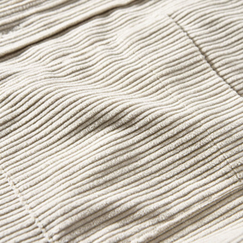 Buddha Stones Herren Langarm Umlegekragen mit Tasche Cord Bequemes Hemd - image 7