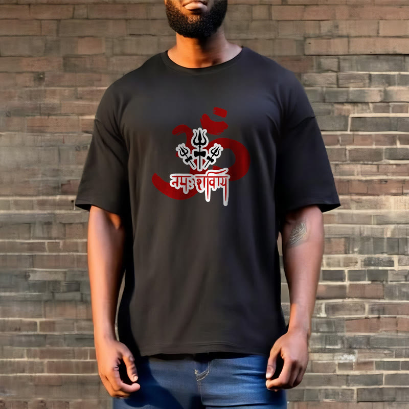 Buddha Stones ​​OM NAMAH SHIVAYA Drei kleine Dreizacke Baumwolle T-Shirt - image 16