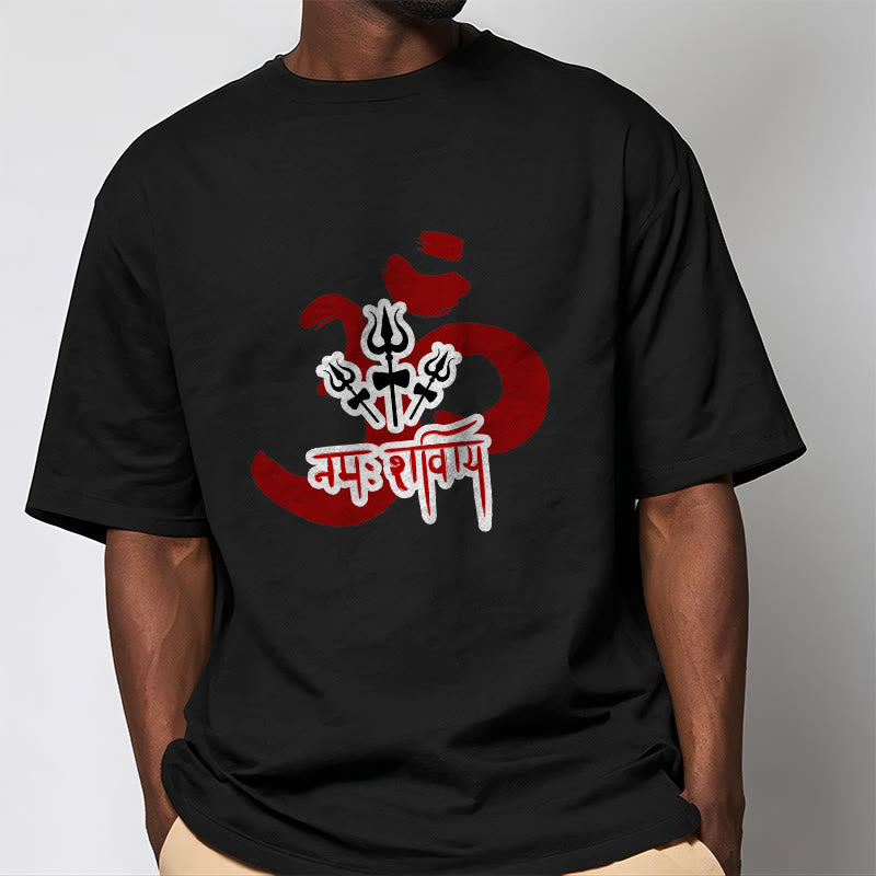 Buddha Stones ​​OM NAMAH SHIVAYA Drei kleine Dreizacke Baumwolle T-Shirt - image 15