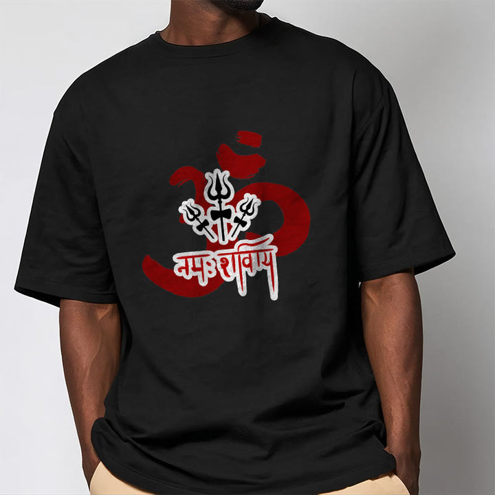 Buddha Stones ​​OM NAMAH SHIVAYA Drei kleine Dreizacke Baumwolle T-Shirt - image 15