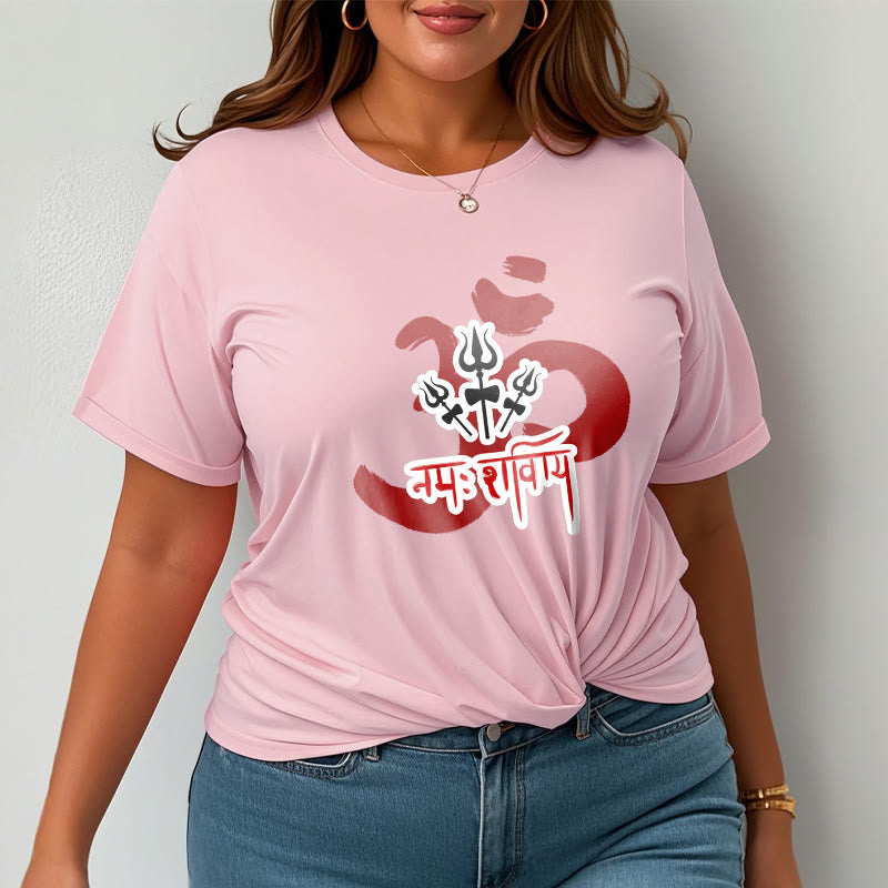 Buddha Stones ​​OM NAMAH SHIVAYA Drei kleine Dreizacke Baumwolle T-Shirt - image 11